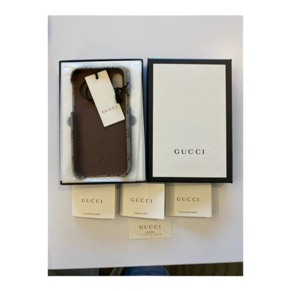 New AUTHENTIC Gucci GG Supreme  iPhone X iPhone XS Logo Smart Phone Case